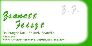 zsanett feiszt business card